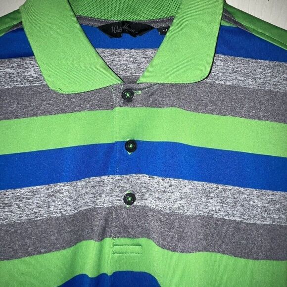 Walter Hagen Shirt Men’s Size Medium Polo Collar Blue‎ Green Golf Outdoor - Picture 3 of 11